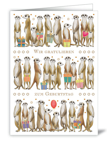 Karte WIR GRATULIEREN ZUM GEBURTSTAG