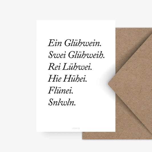 Postkarte GLÜHWEIN