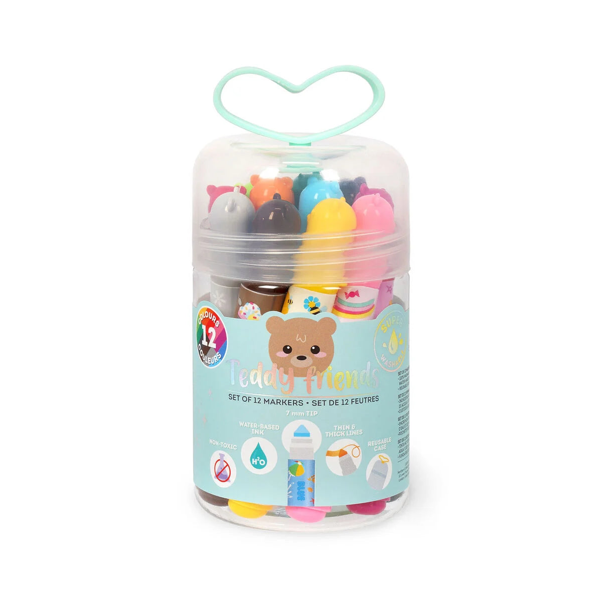 Set mit 12 Filzstiften - Teddy Friends