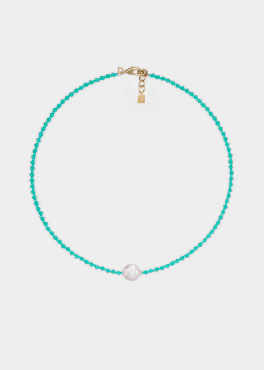 Halskette mit blauen kleinen Perlen von NALI