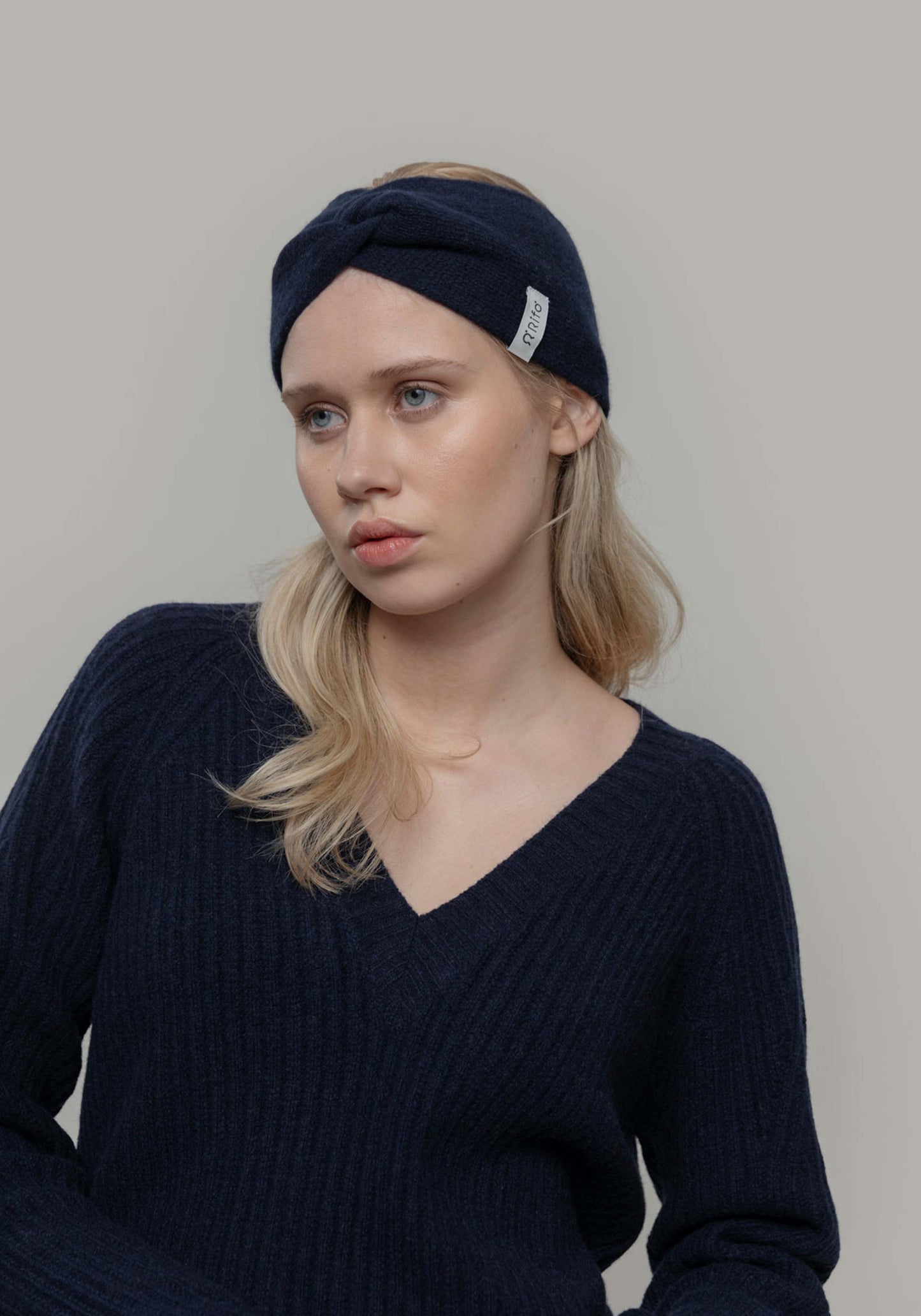 Stirnband NADIA aus Kaschmir - BLUE MORA