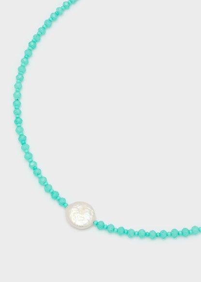 Halskette mit blauen kleinen Perlen von NALI