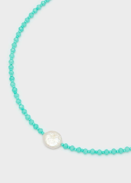 Halskette mit blauen kleinen Perlen von NALI