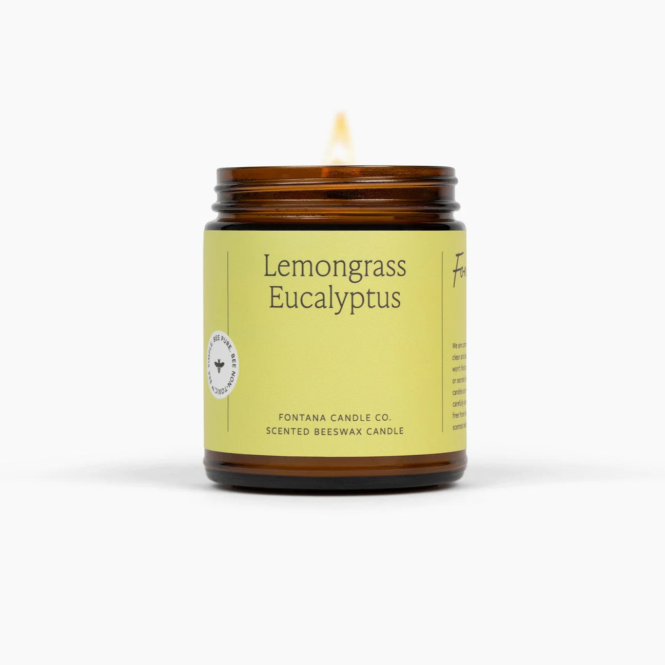 LEMONGRASS EUCALYPTUS - Bienenwachskerze mit ätherischem Öl