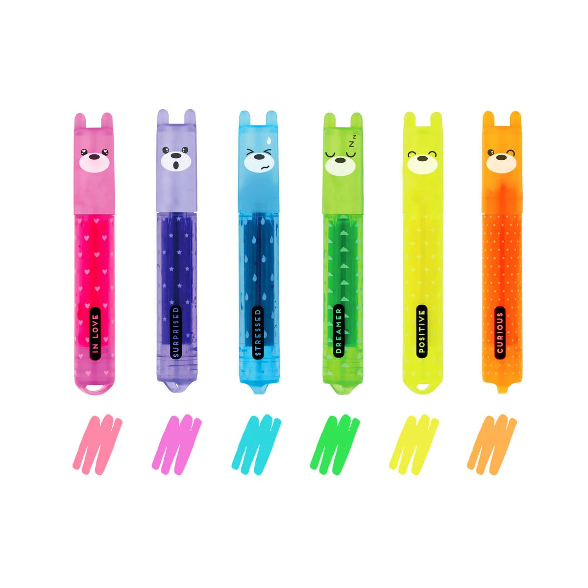 Set mit 6 Mini-Textmarkern