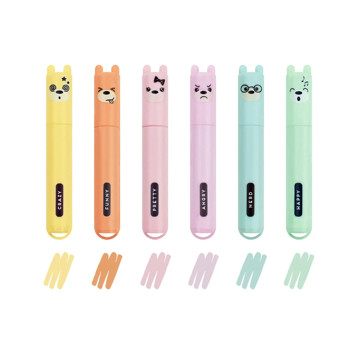 Set mit 6 Mini-Textmarkern