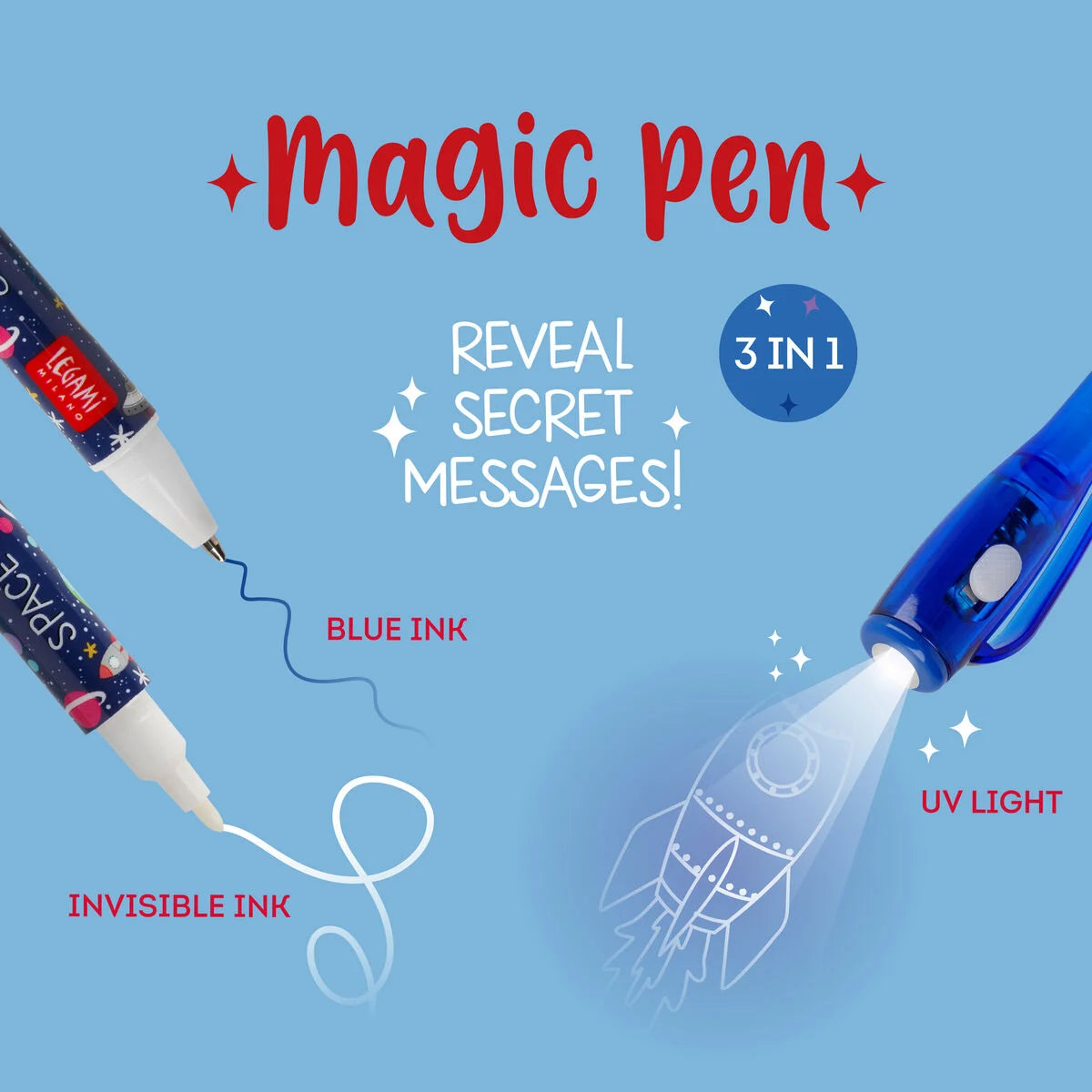Gelstift mit unsichtbarer Tinte - Magic Pen