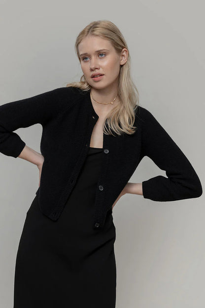Strickjacke MAFALDA aus Kaschmir von RIFO in schwarz