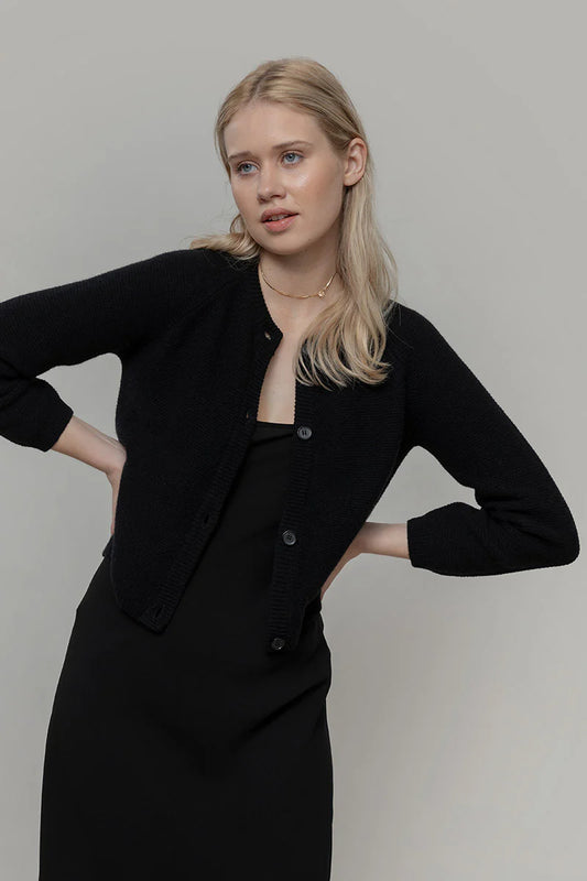 Strickjacke MAFALDA aus Kaschmir von RIFO in schwarz
