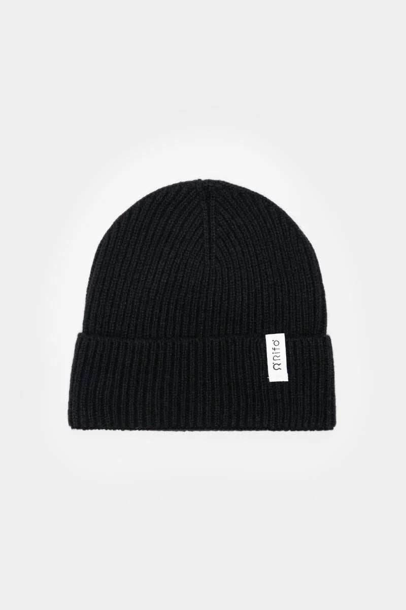 Mütze MARCELLO aus Kaschmir - BLACK ARDESIA