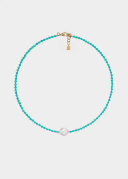 Halskette mit blauen kleinen Perlen von NALI