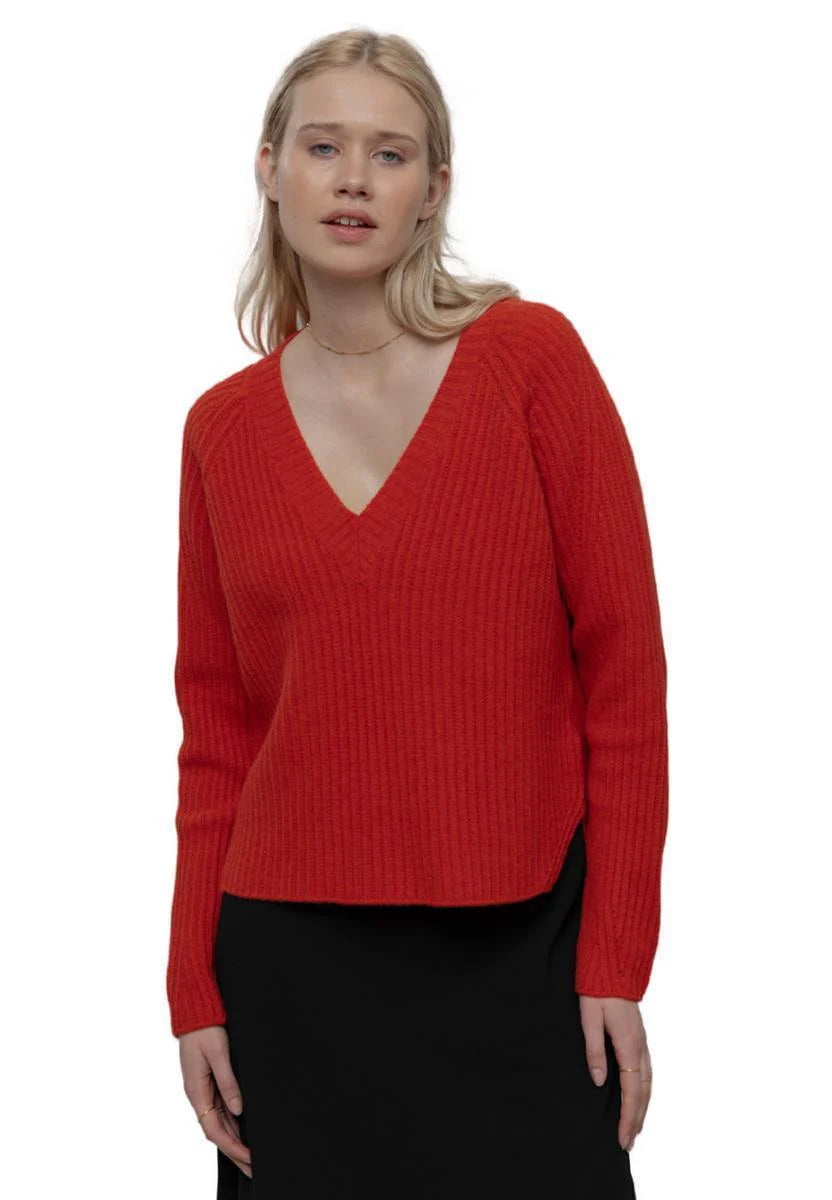 Pullover MANON aus Wolle von RIFO in orange